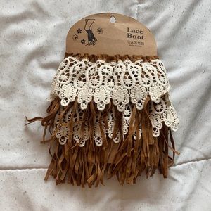 Lace/Fringe Boot Cuff